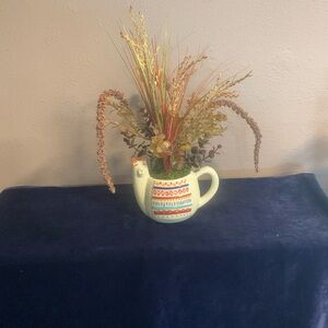 Cute llama pot with artificial flowers